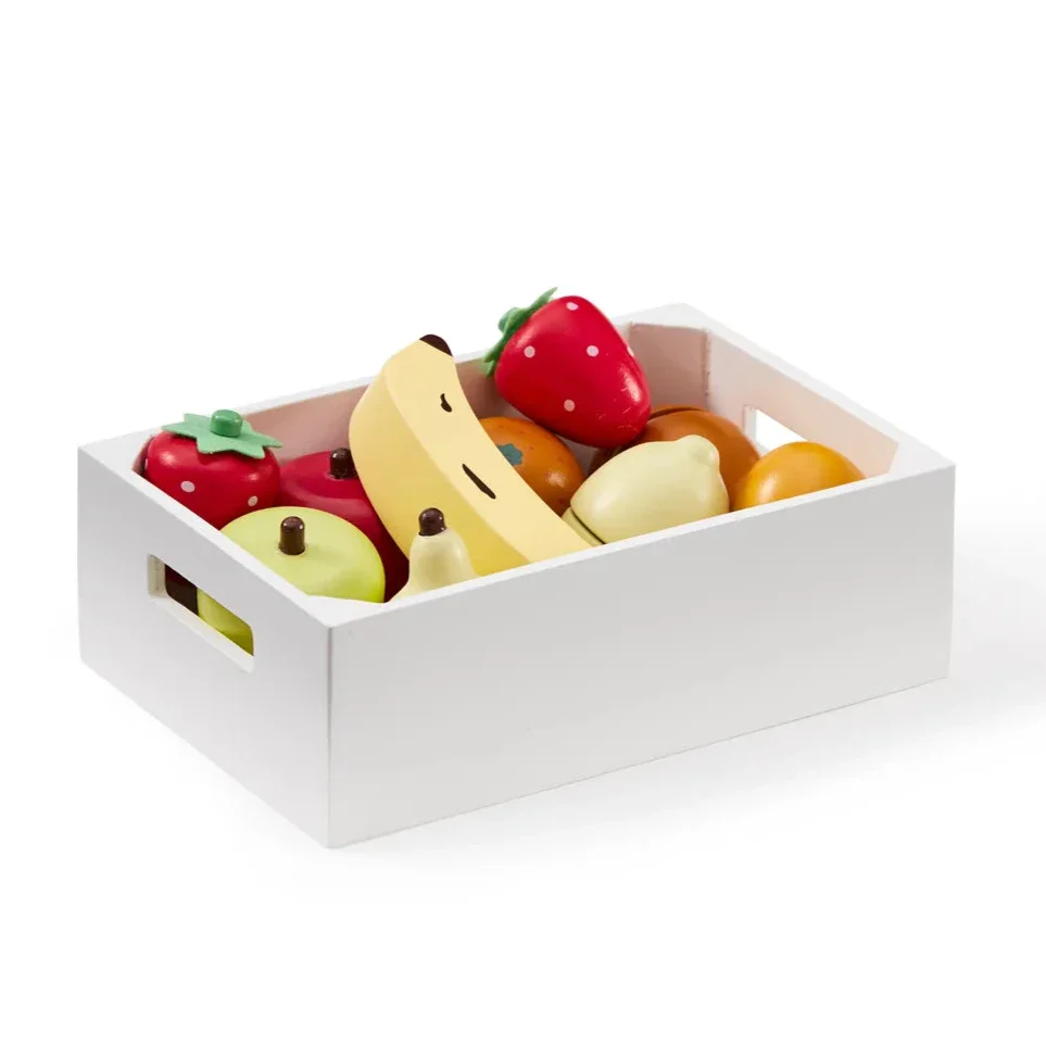 Kids Concept - Boîte en bois avec fruits - Hub pour enfants - Complément parfait au jeu de cuisine – Image 2