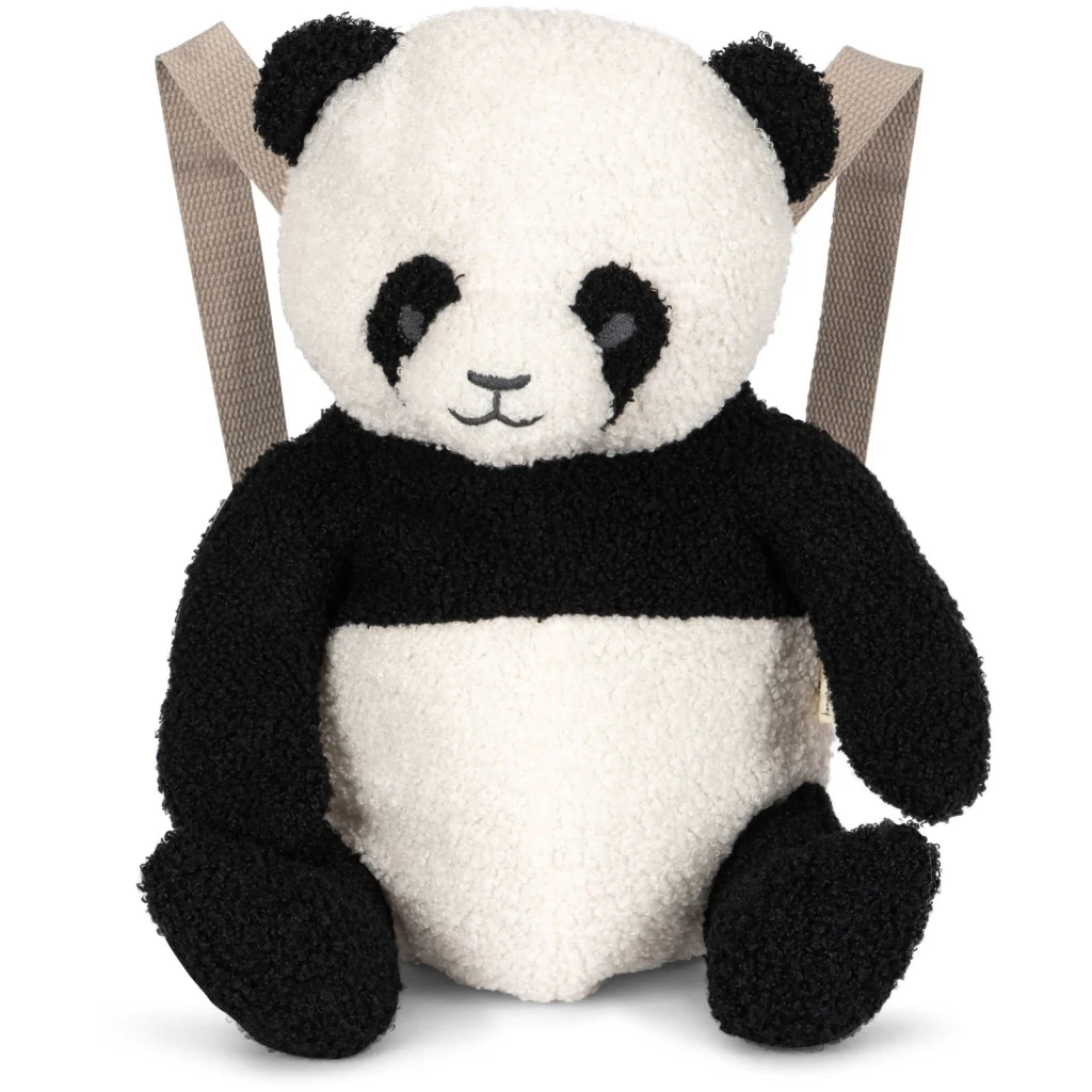 Konges Slojd - Sac à dos Toddler Teddy Panda Off White – Image 3