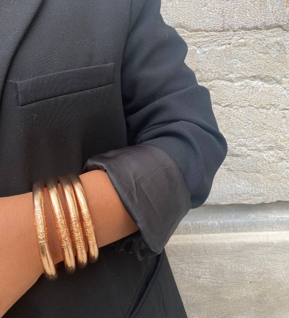 Véritable jonc bouddhiste 8 mm - champagne taille S – Image 3