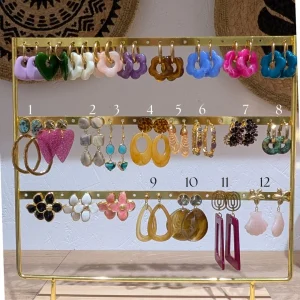 Boucles d’oreilles de couleur en acier inoxydable – Élégantes et résistantes