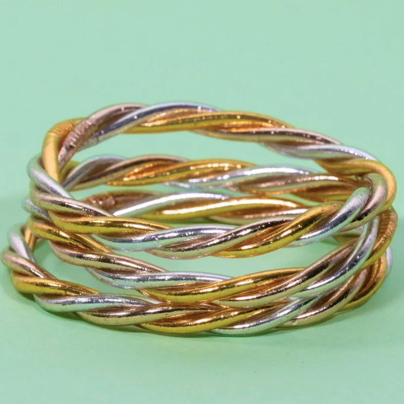 Bracelet jonc bouddhiste twist 3 couleurs – Image 2