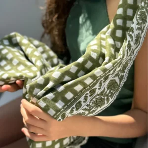 Foulard en coton – 100 % coton – Deux tailles disponibles - Ysé Khaki