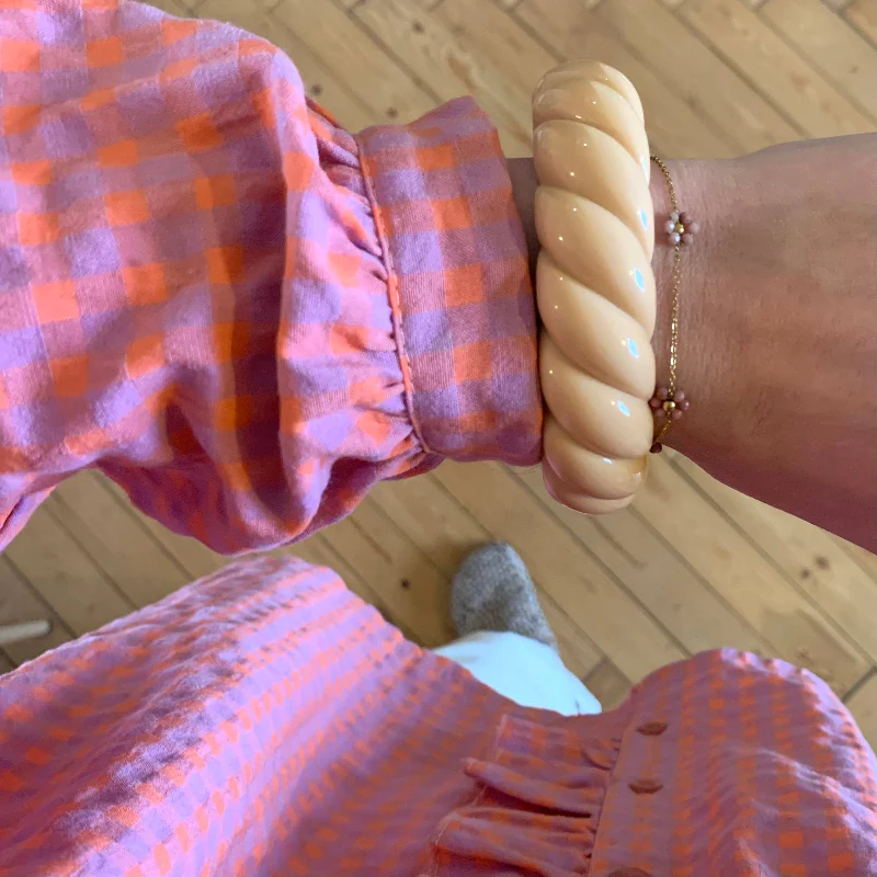 Jonc beige torsadé MM - Acétate de cellulose – Image 3