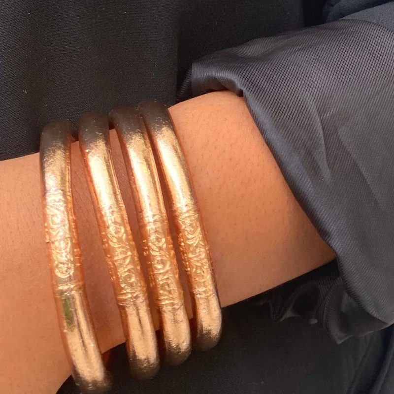 Véritable jonc bouddhiste 8 mm - champagne taille S – Image 2