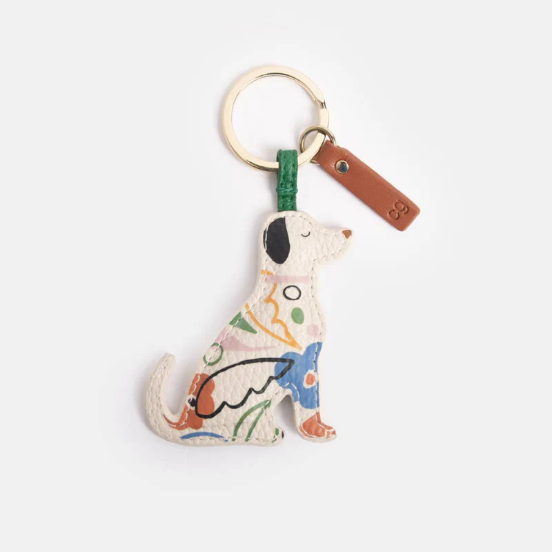 Porte-clés Labrador botanique abstrait