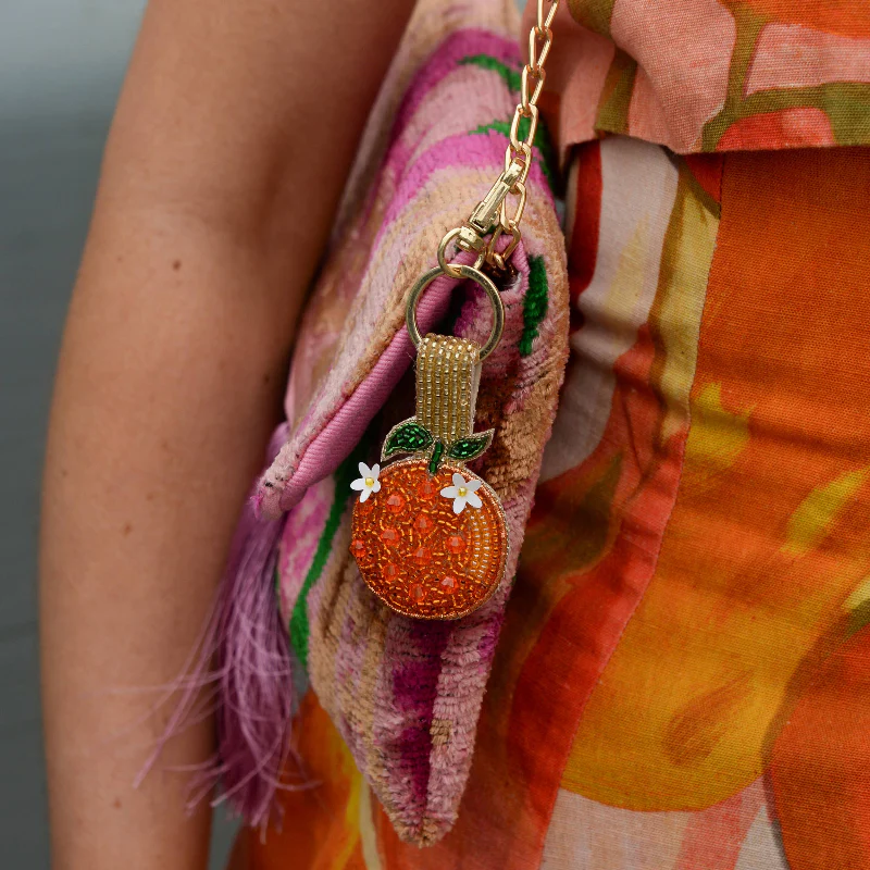 Porte-clés/pendentif de sac orange – Image 3