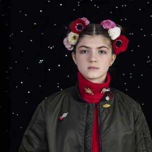 Broche brodée main - Cosmonaute