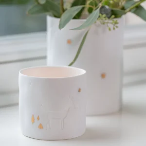 Photophore Porcelaine - Cerf