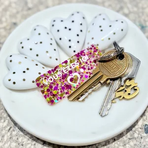 VOUS ÊTES ICI <3 Porte-clés à paillettes