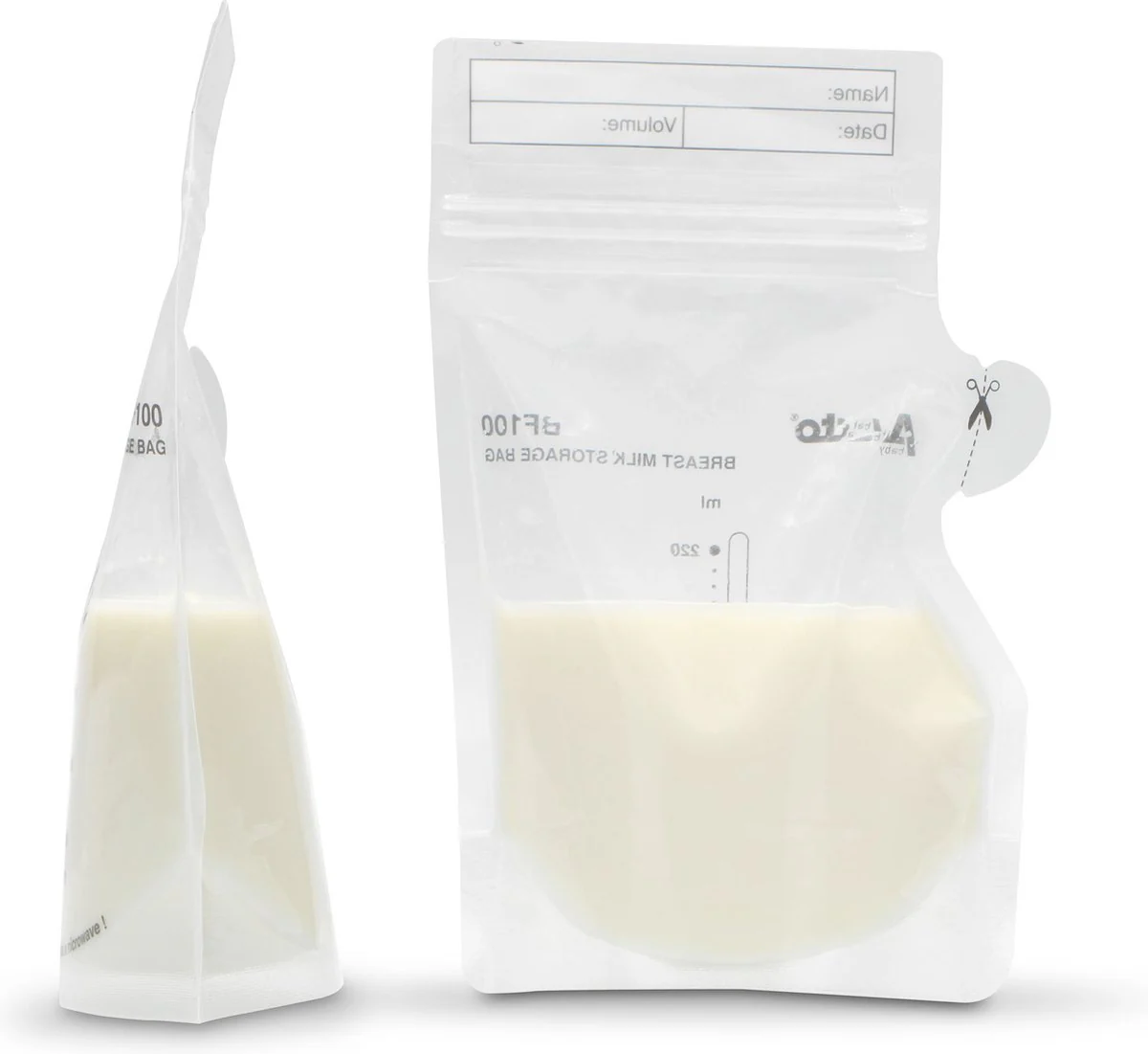 Alecto BF100 - Sachets de conservation du lait maternel 220 ml, 100 pièces – Image 4