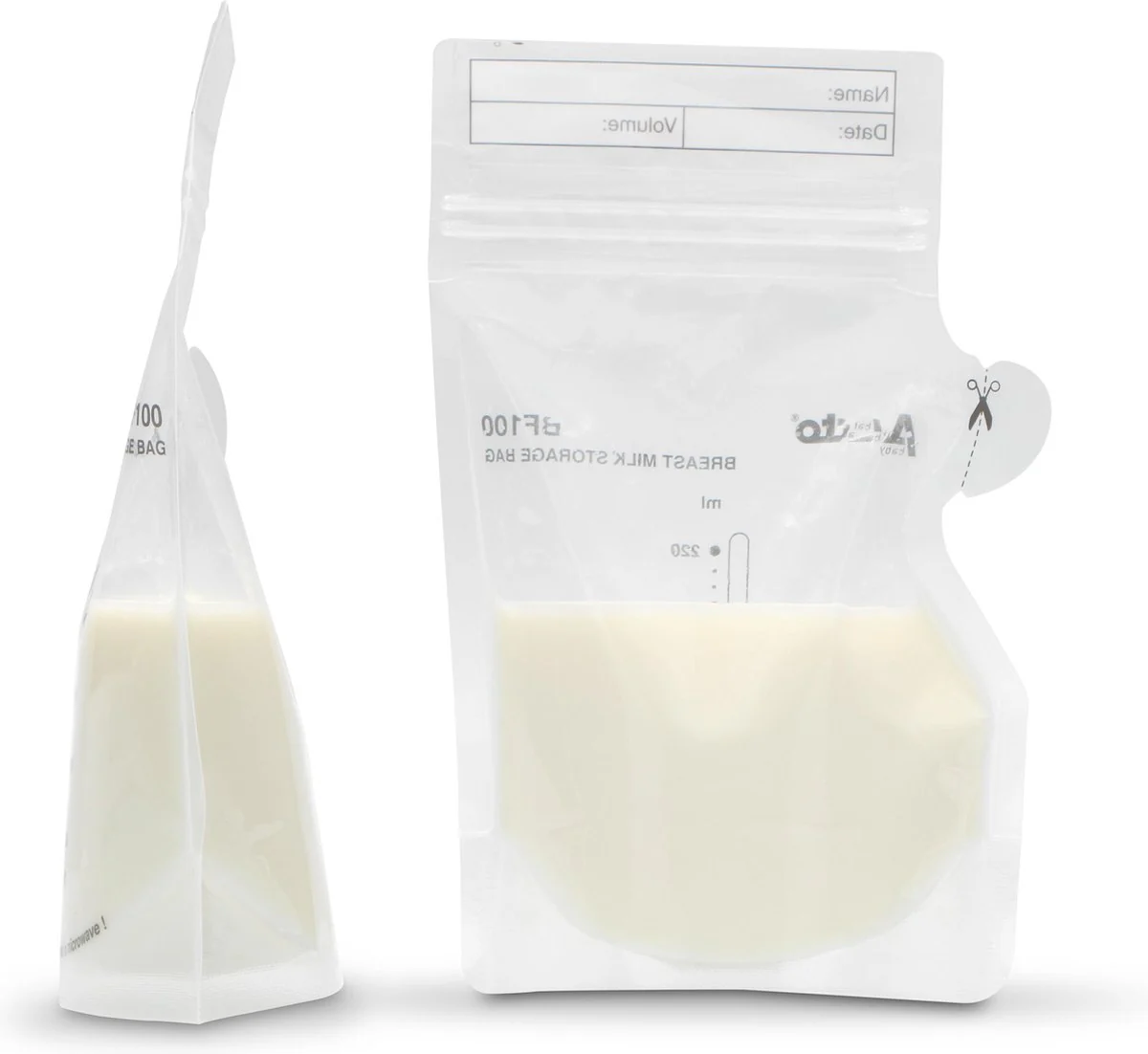 Alecto BF100 - Sachets de conservation du lait maternel 220 ml, 100 pièces