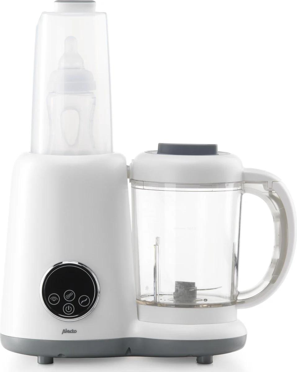 Alecto BFP-66 - Robot de cuisine pour bébé 5-en-1 - Blender et cuiseur vapeur - Blanc