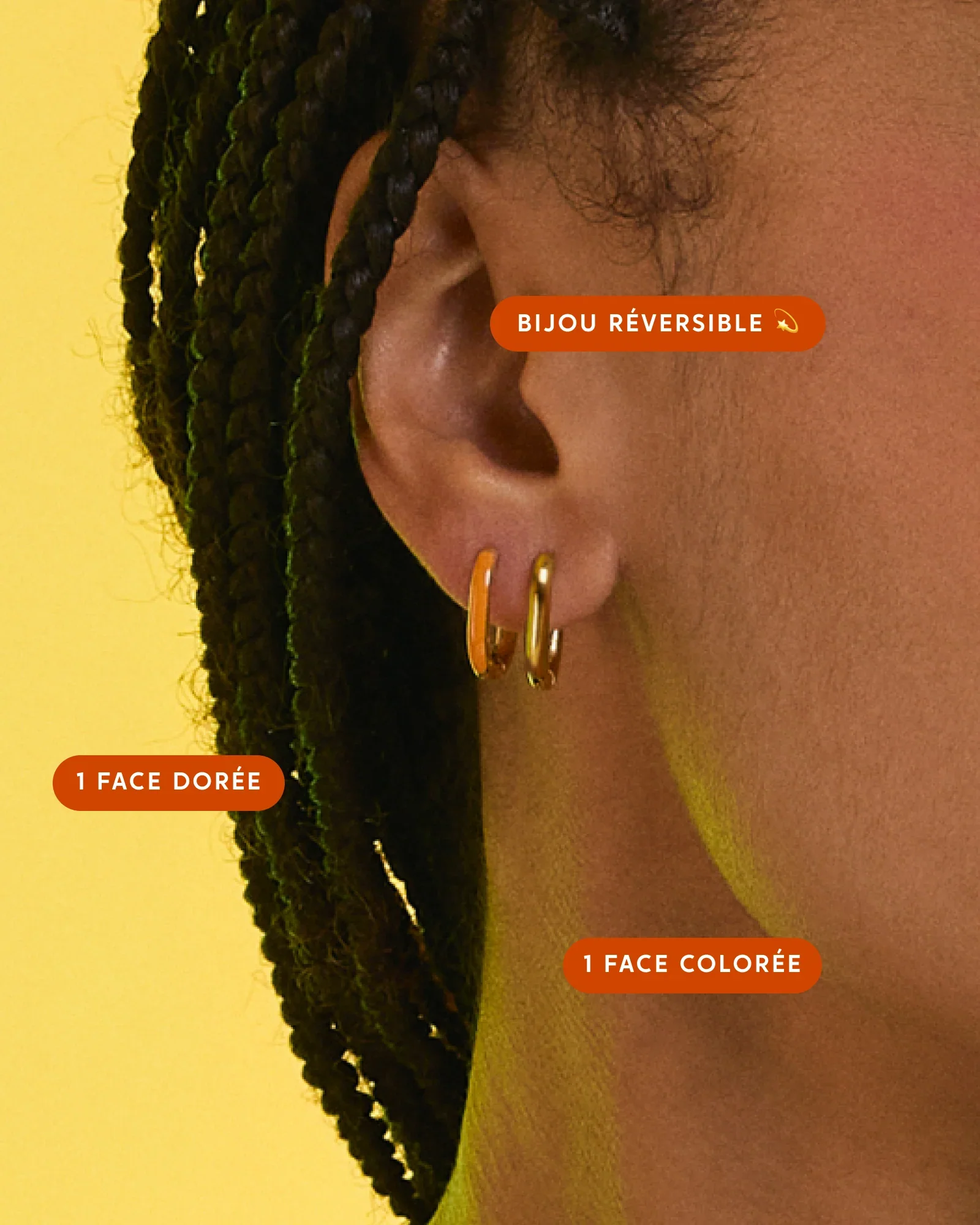 Bougie Bijou Néon Boucles d'Oreilles - Orange Electric – Image 5