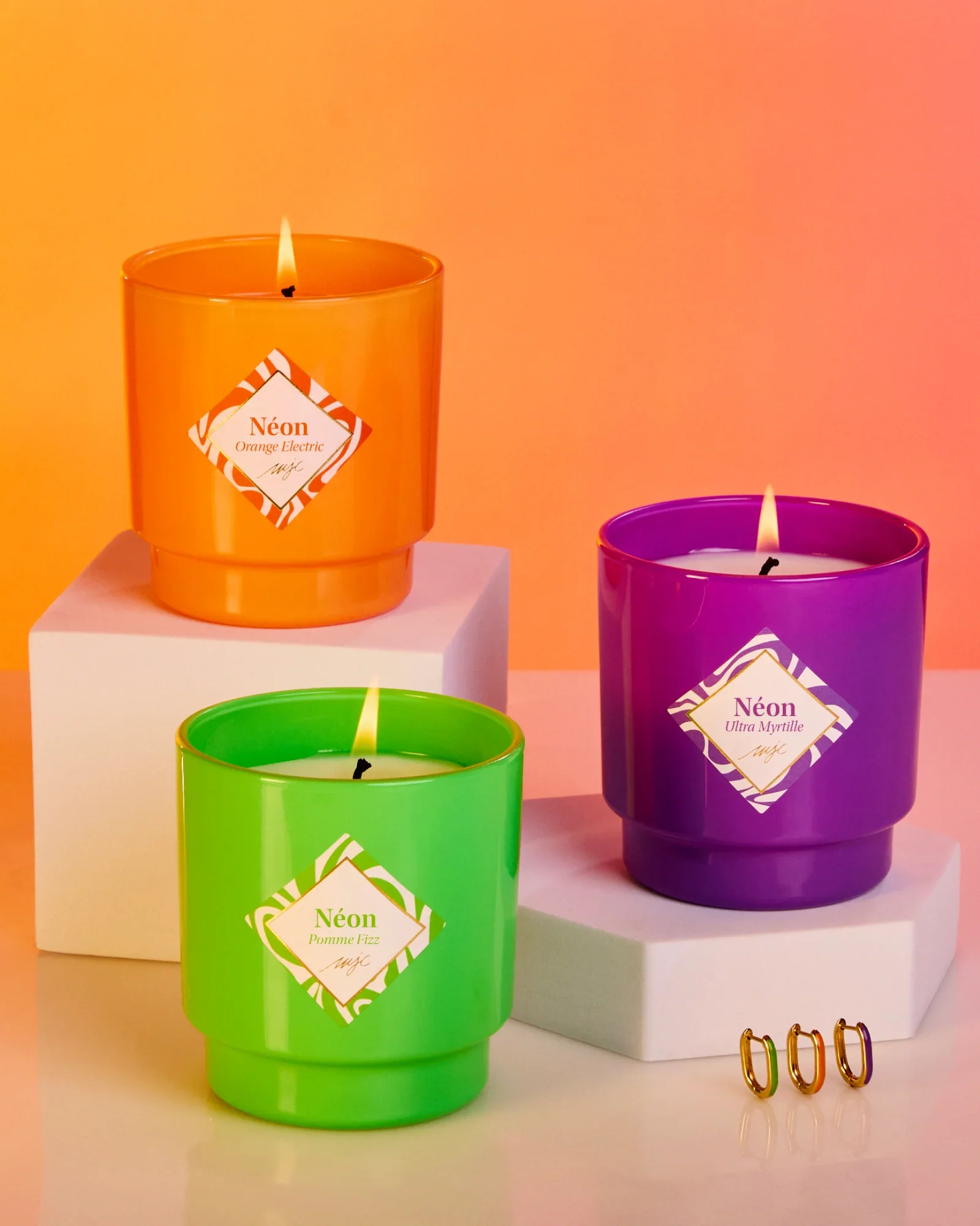 Bougie Bijou Néon Boucles d'Oreilles - Pomme Fizz – Image 7