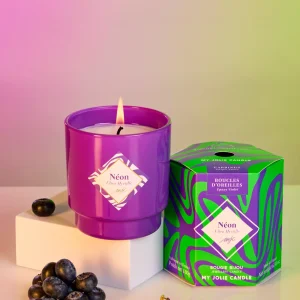 Bougie Bijou Néon Boucles d'Oreilles - Ultra Myrtille