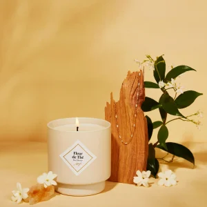 Bougie Bijou Fleur de Thé - bracelet perles