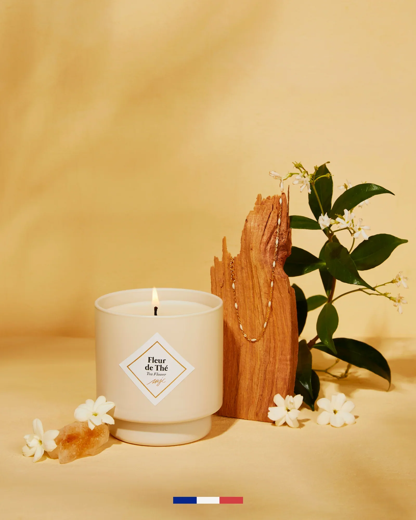 Bougie Bijou Fleur de Thé - bracelet perles – Image 2