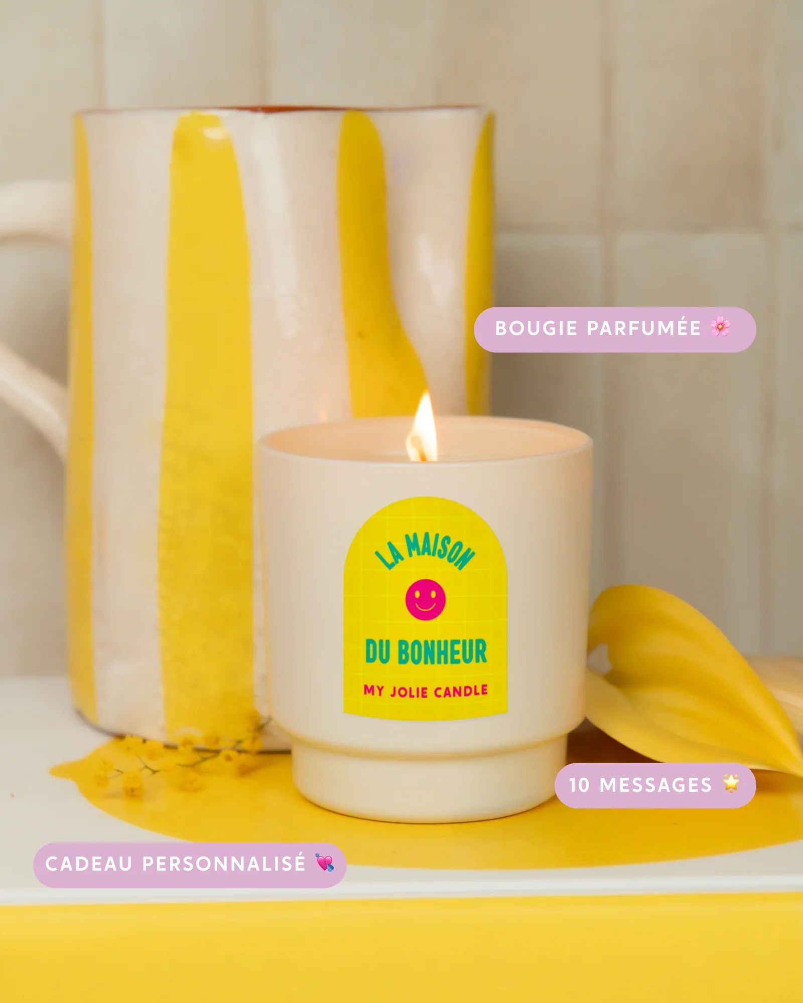 Bougie Parfumée à messages - La Maison du Bonheur – Image 4