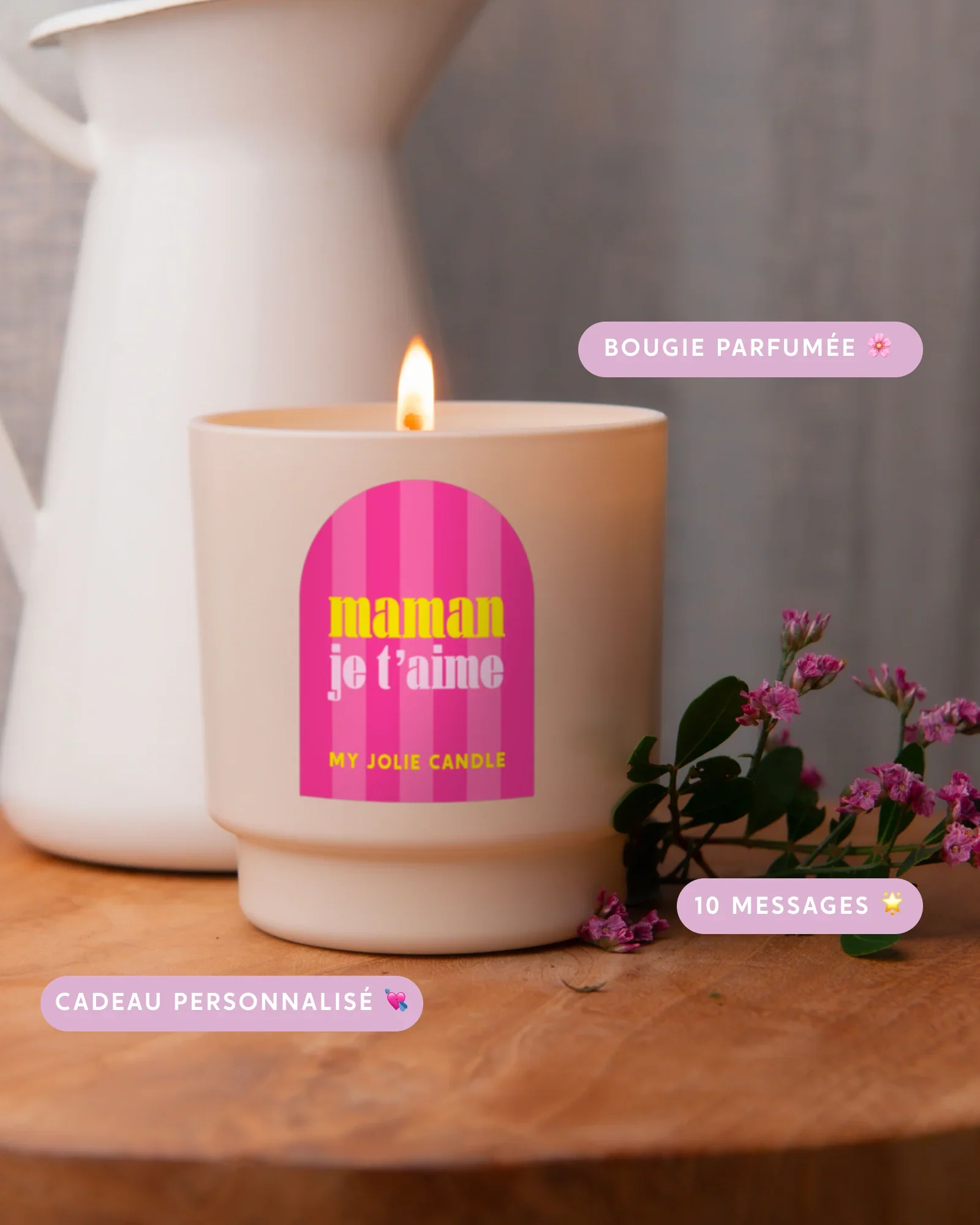 Bougie Parfumée à messages - Maman Je t'Aime – Image 4