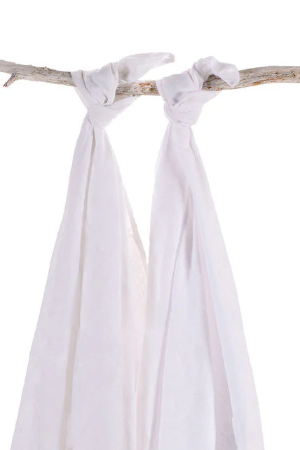 Brilliant Baby - Emmaillotage hydrophile blanc (2 pièces) – Image 3