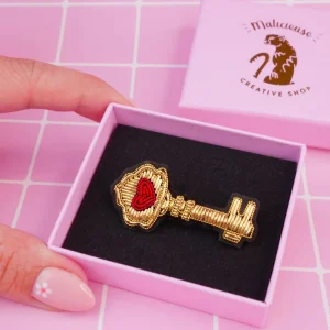 Broche Clé du Coeur