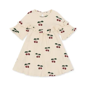 Konges Slojd -Chleo Robe à volants imprimé cerise