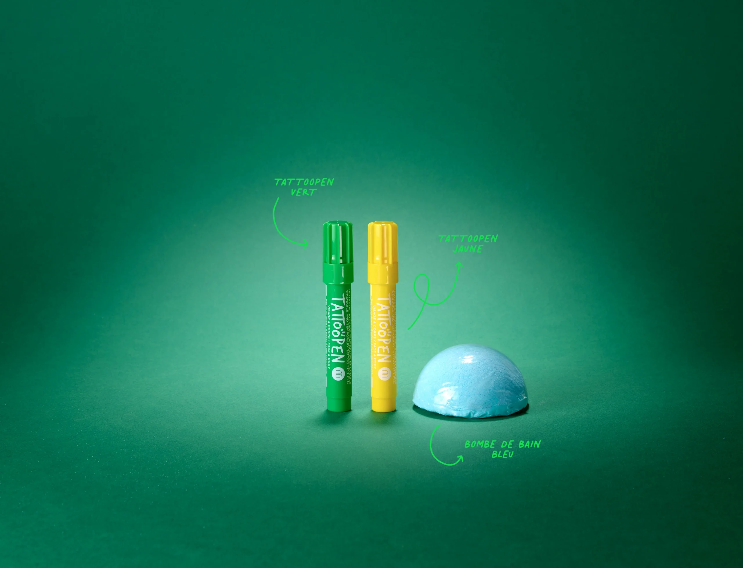 La Banane avec 2 Tattoo Pen + 1 Boule de bain - Color Party – Image 4