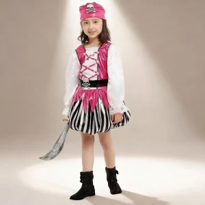 Déguisement Pirate Fille Rose