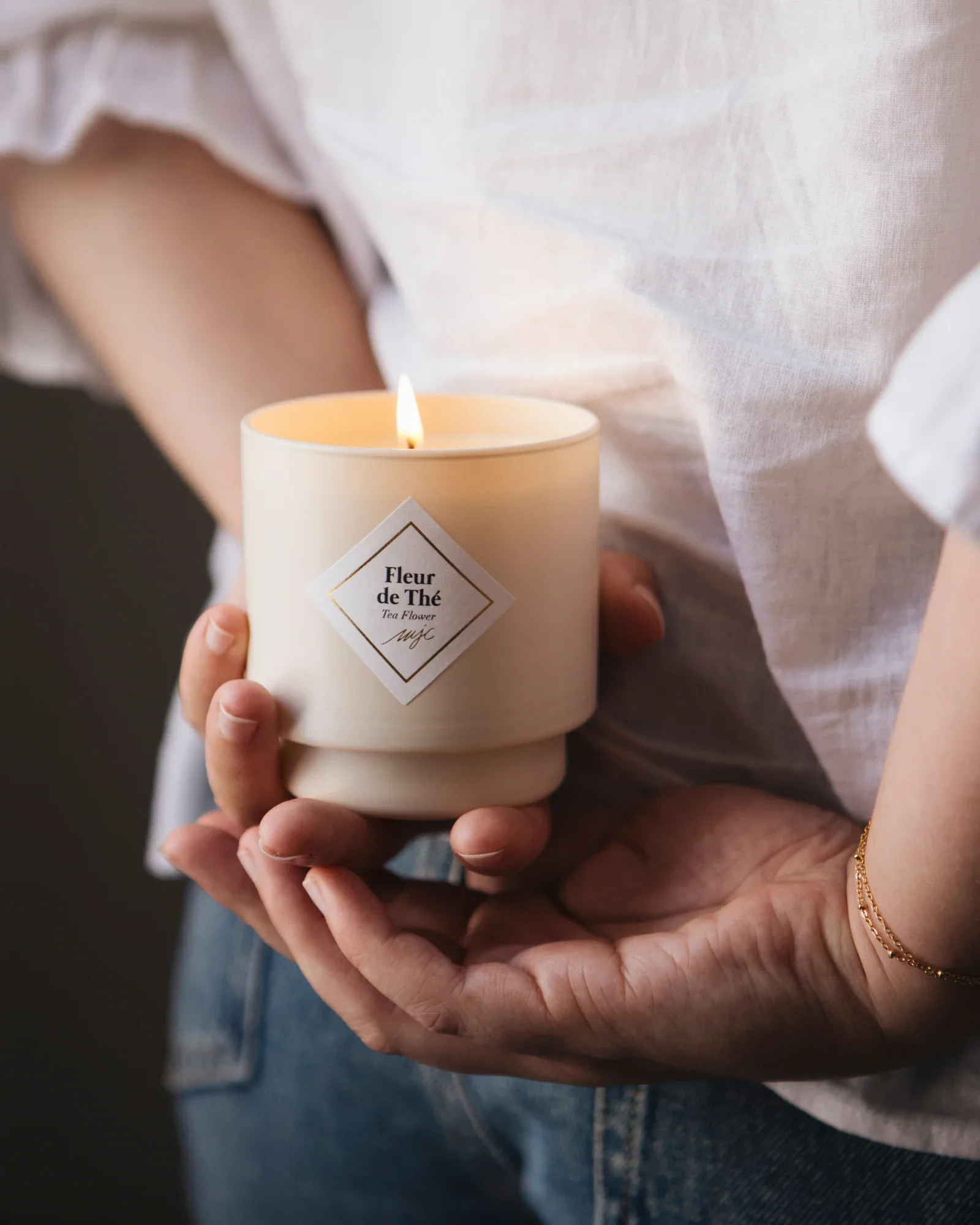 Bougie Bijou Fleur de Thé - bracelet perles – Image 5