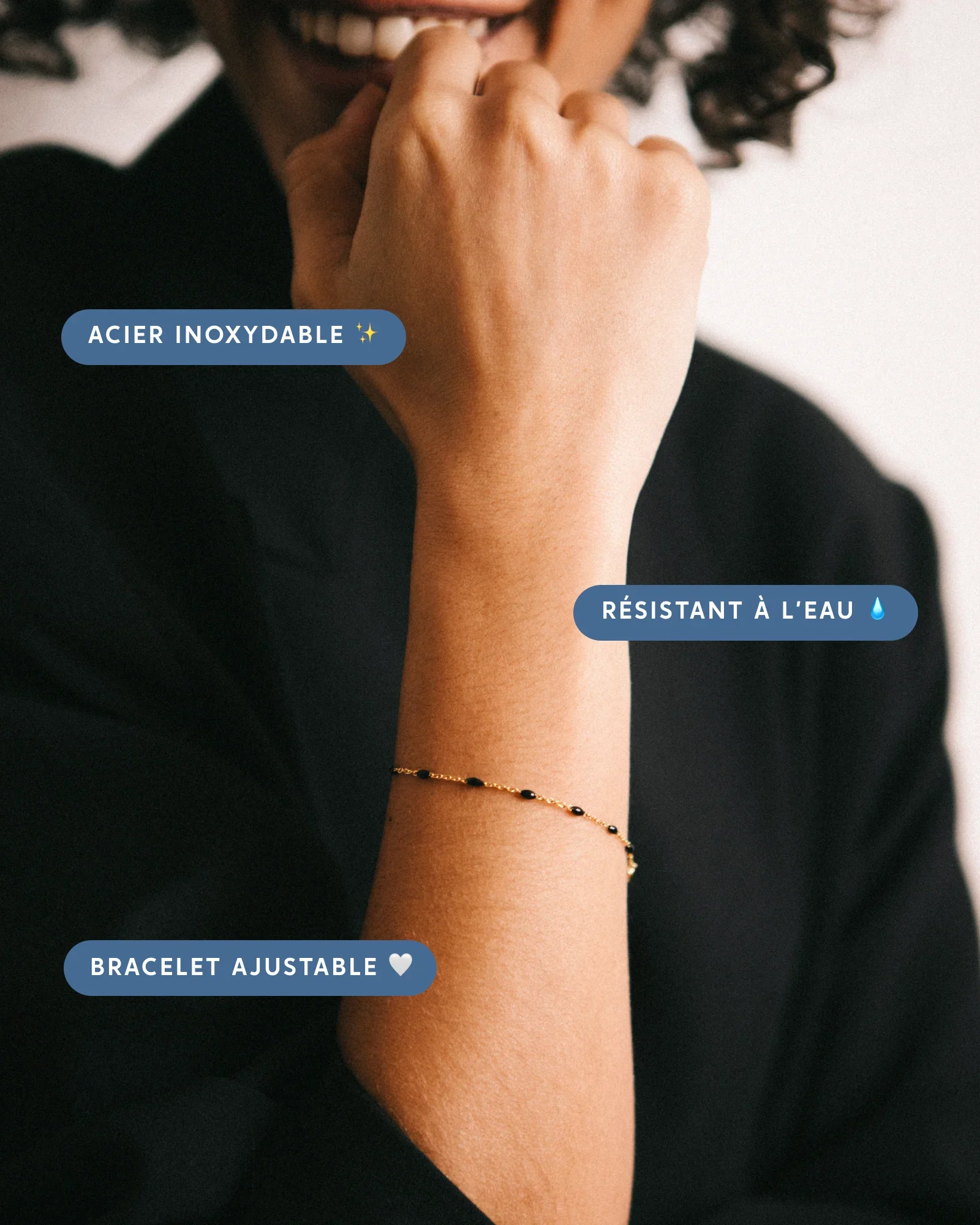 Bougie Bijou Linge Frais - bracelet perles – Image 4