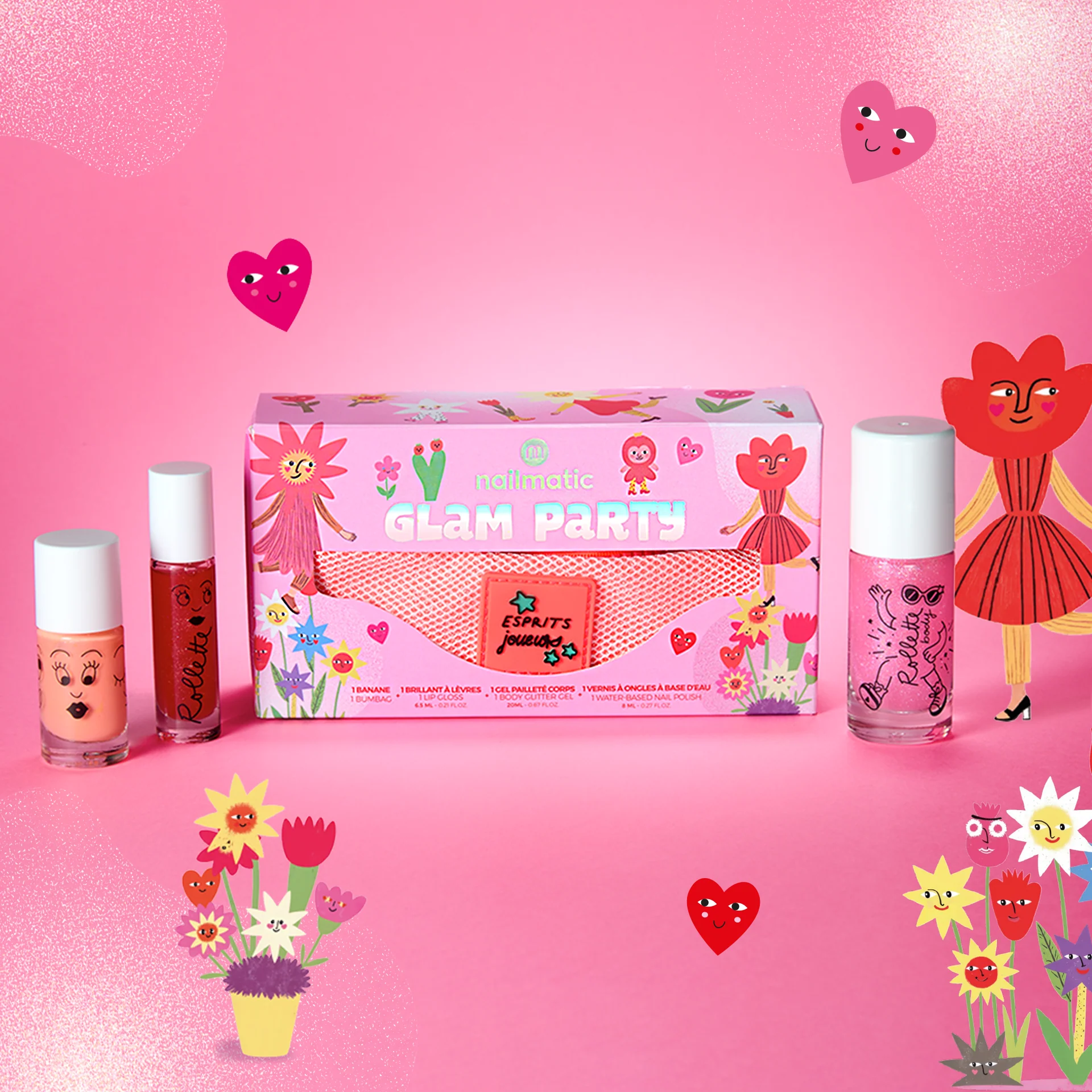 La Banane avec 1 Roller à paillettes+ 1 Vernis + 1 Roller à lèvres - Glam Party – Image 2