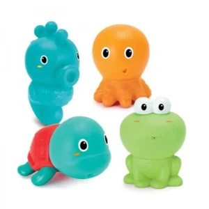 Infantino - Jouet de bain Plug & Play 4 créatures aquatiques