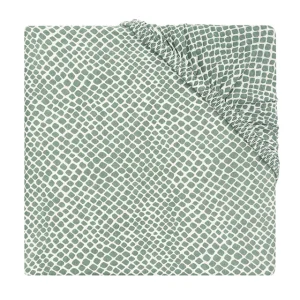 Jollein - Drap-housse pour lit bébé Jersey | Serpent Ash Green