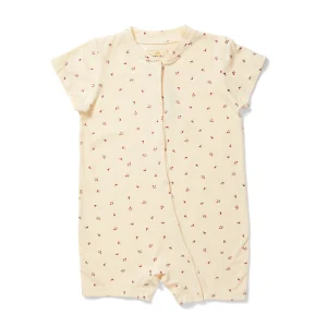 Konges Slojd - Barboteuse - Tenue d'été - Bloom Rouge/Bleu