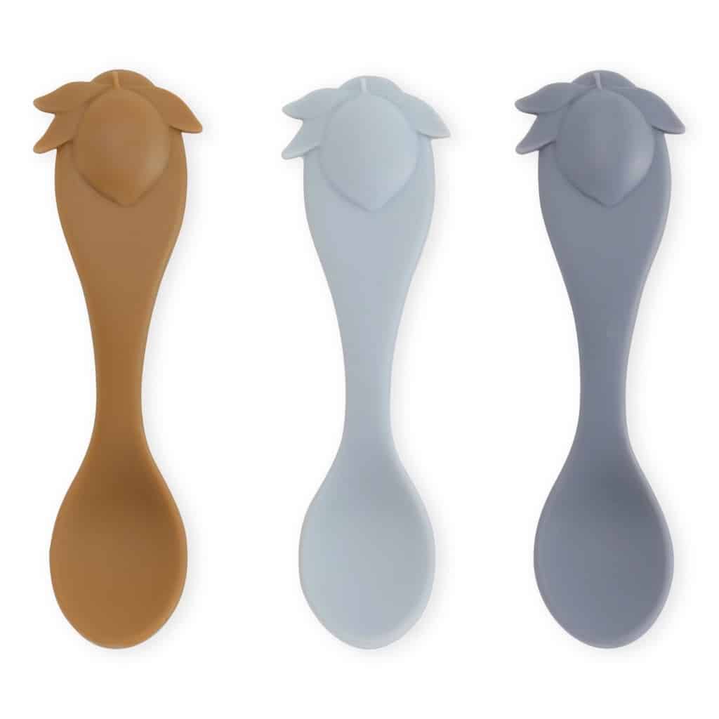 Konges Sløjd - Lot de 3 cuillères en silicone Citron – Image 5
