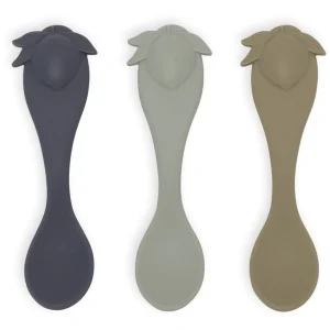 Konges Sløjd - Lot de 3 cuillères en silicone Citron