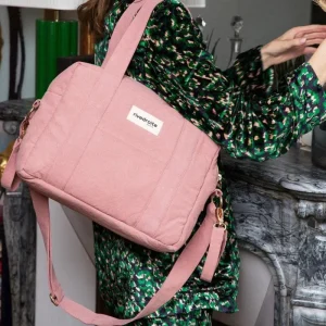 Sac à langer Mini Darcy en coton recyclé - Bois de rose