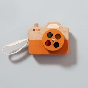 Petit Monkey - Appareil photo en bois orange