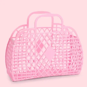 Large Retro Basket - Rose