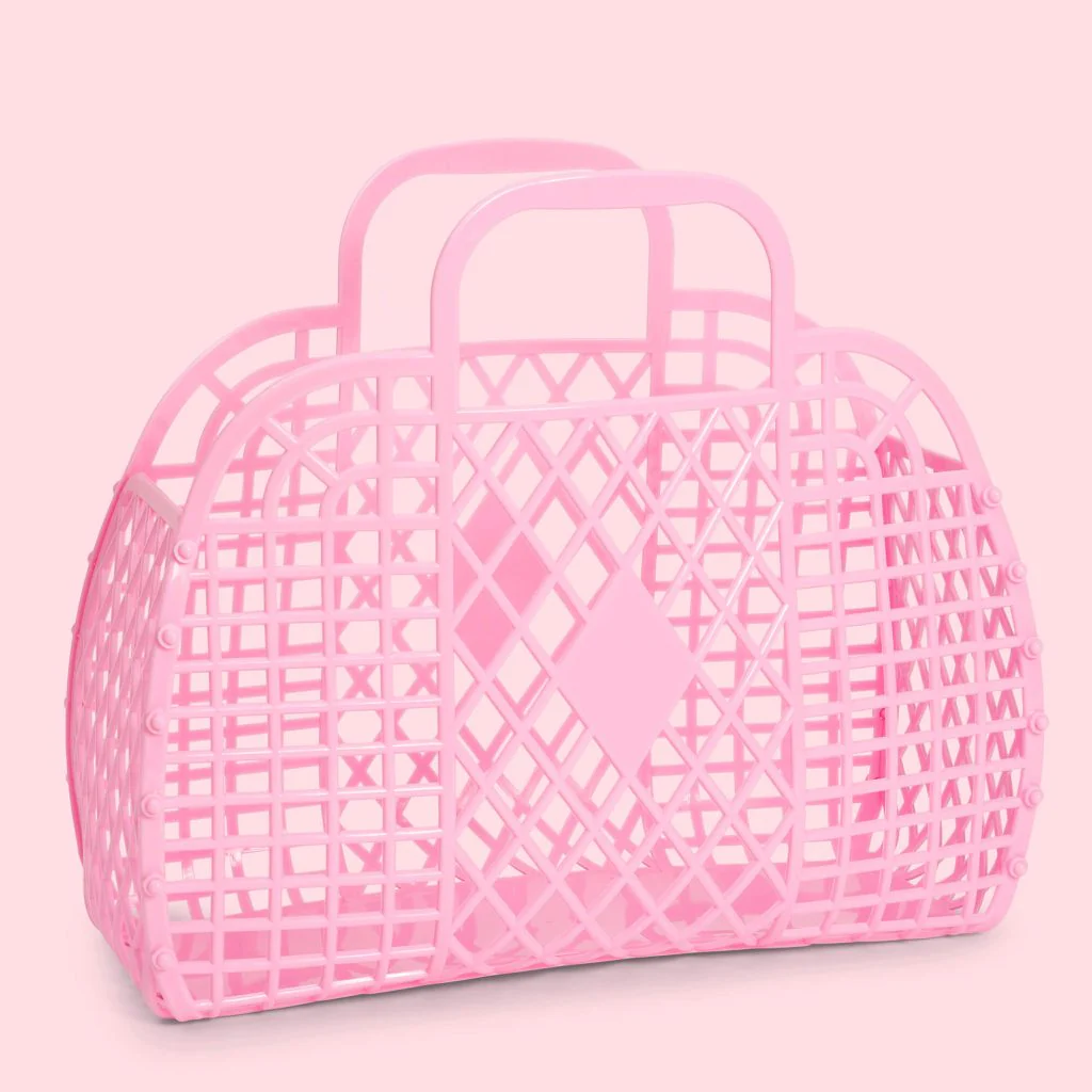 Large Retro Basket - Rose