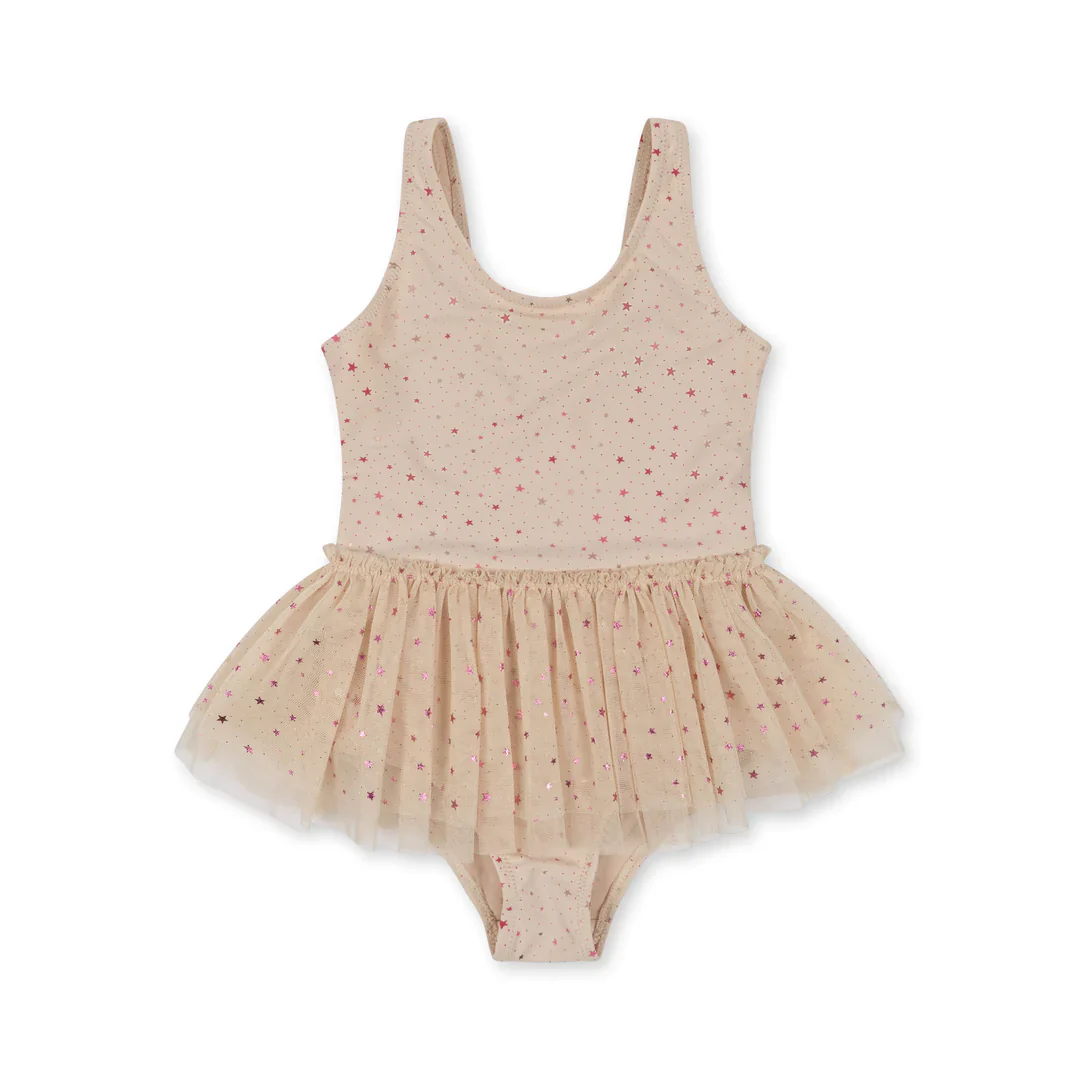 Konges Slojd - Maillot de bain Strut - etoile rose pailleté
