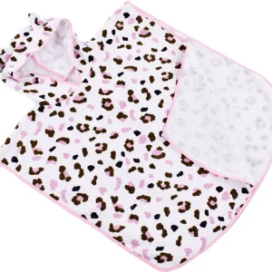 Swim Essentials - Poncho de plage blanc cassé imprimé panthère