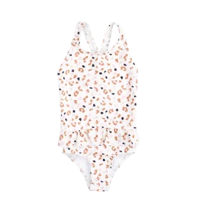 Swim Essentials - Maillot de bain fille imprimé panthère kaki