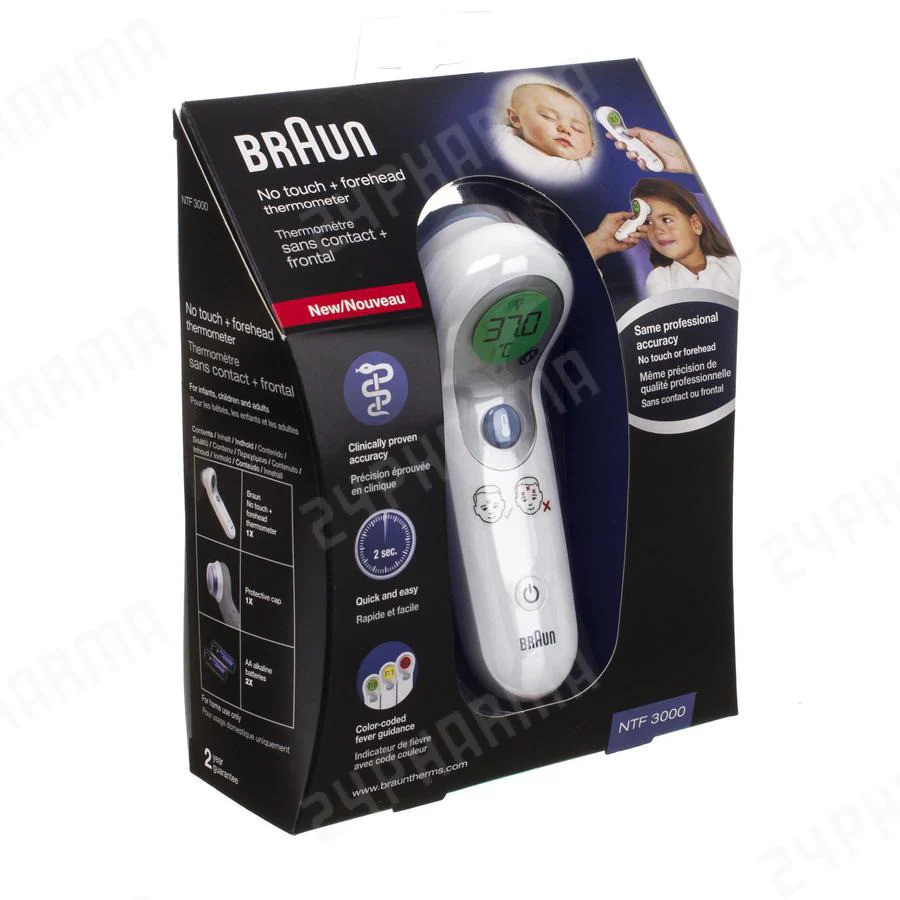 Braun - NTF3000 Thermomètre sans contact frontal