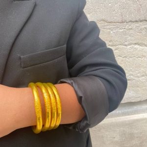 1 Véritable jonc bouddhiste 8 mm - doré taille S