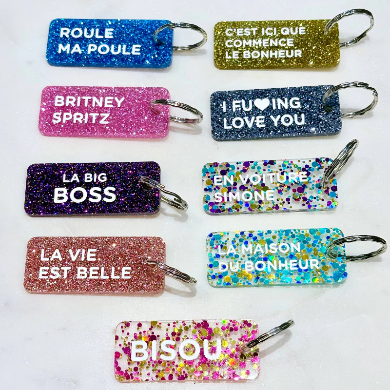 BISOU Porte-clés à paillettes – Image 3