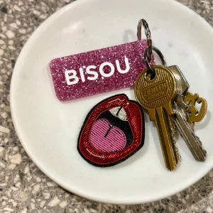 BISOU Porte-clés à paillettes