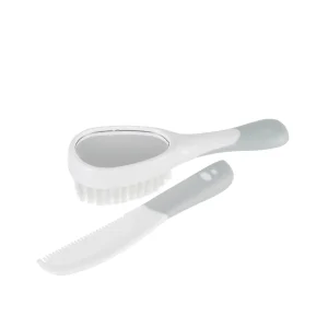 Difrax - Ensemble de brosses et peignes de soins pour bébés blanc - Soins