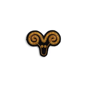 Broche brodée main - Bélier