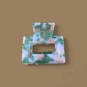 Pince croco GM - Vert/rose